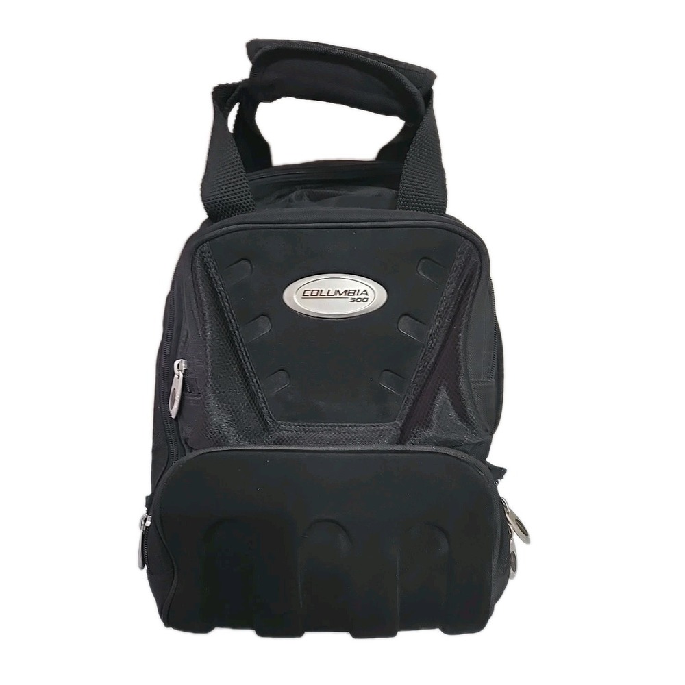 Columbia 300 Single Bowling Ball Bag Tote Black Padded Case External Pockets